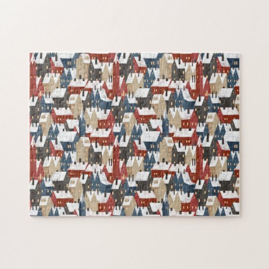 Puzzle (27,9 x 35,5 cm, 252 Stk.) - Winterhäuser (Horizontal)
