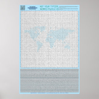 PUZZLE #5: Länder - Standard Poster