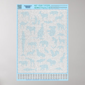 PUZZLE #6: Tiergruppen - chaotisch Poster