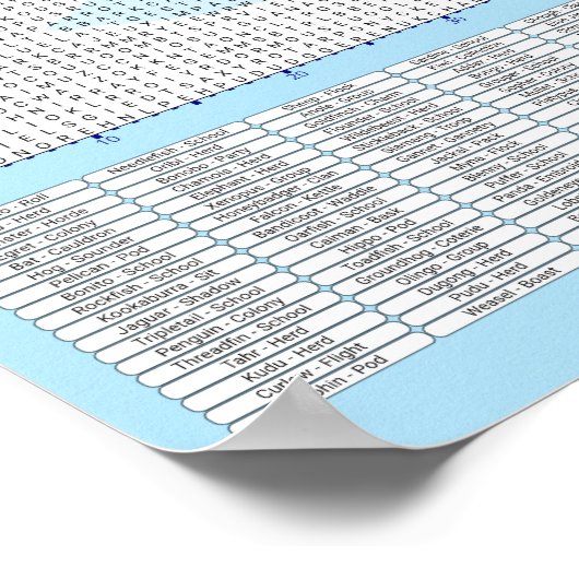 PUZZLE #6: Tiergruppen - Standard Poster (Ecke)