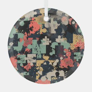 Puzzle Abstract: Kreatives Vintage-Nahtlos. Ornament Aus Glas