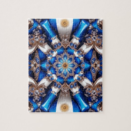 Puzzle abstrakt moderne Design argentinische Farbe (Vertikal)