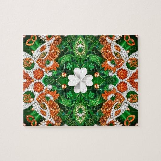 Puzzle abstrakt moderne Design Irland Farben (Horizontal)