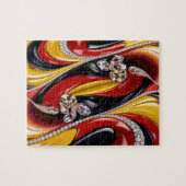 Puzzle abstrakt modernes Design Belgische Farben (Horizontal)