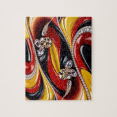 Puzzle abstrakt modernes Design Belgische Farben (Vertikal)