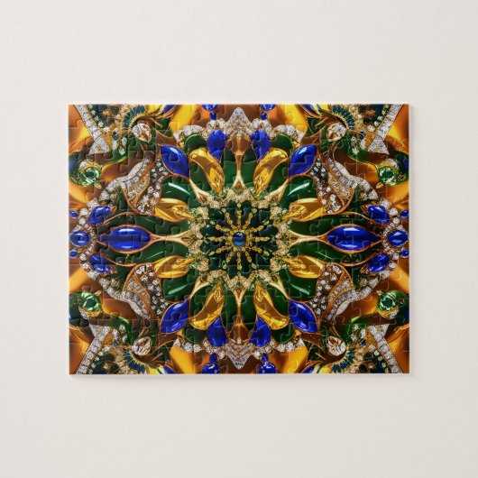 Puzzle abstrakt modernes Design Brasilien Farben (Horizontal)