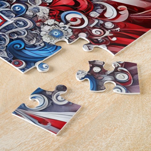 Puzzle abstrakt modernes Design Französische Farbe (Seite)