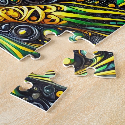 Puzzle abstrakt modernes Design Jamaikanische Farb (Seite)