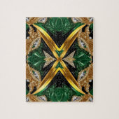 Puzzle abstrakt modernes Design Jamaikanische Farb (Vertikal)