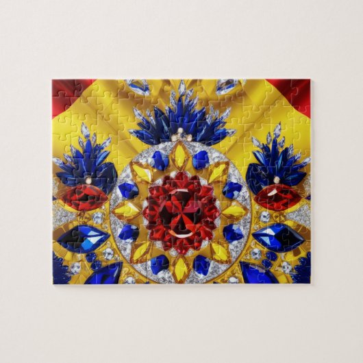 Puzzle abstrakt modernes Design Rumänien Farben (Horizontal)