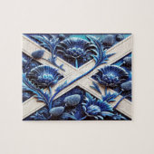 Puzzle abstrakt modernes Design Scottish Thistles (Horizontal)