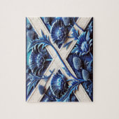 Puzzle abstrakt modernes Design Scottish Thistles (Vertikal)