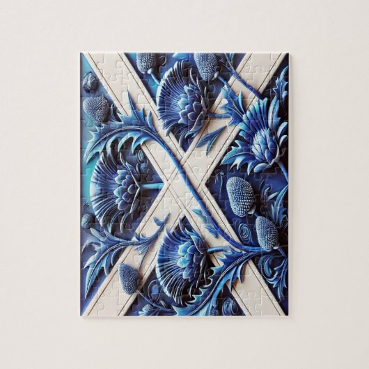 Puzzle abstrakt modernes Design Scottish Thistles (Vertikal)
