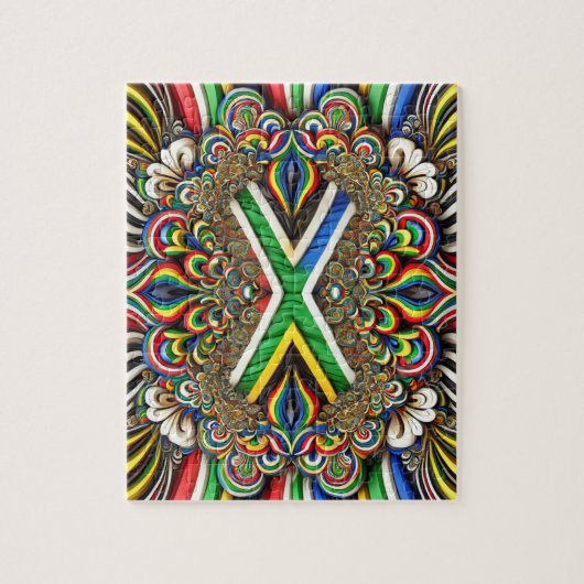 Puzzle abstrakt modernes Design Südafrikanische Fa (Vertikal)