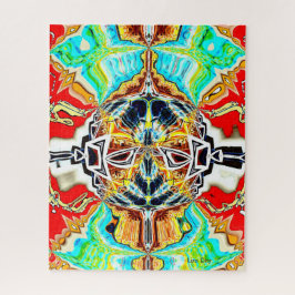 Puzzle abstrakt Red Explosion