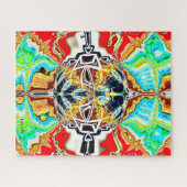 Puzzle abstrakt Red Explosion (Horizontal)