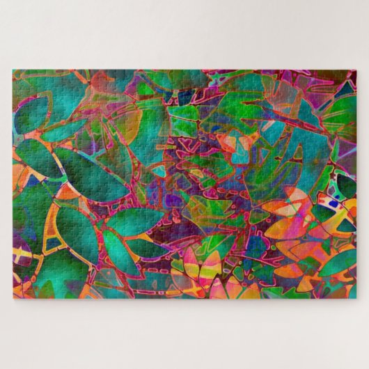 Puzzle Abstrakt verklebtes Glas (Horizontal)