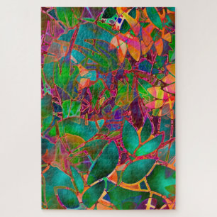 Puzzle Abstrakt verklebtes Glas