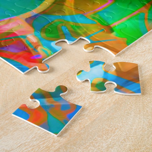 Puzzle Abstrakt verklebtes Glas (Seite)