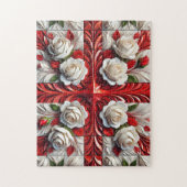 Puzzle abstrakte englische Rose Design (Vertikal)
