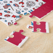 Puzzle, Add Your Photo, USA Painted Flag Frame Puzzle (Seite)