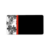 Puzzle-Adressetikett Adressaufkleber (Vorne)