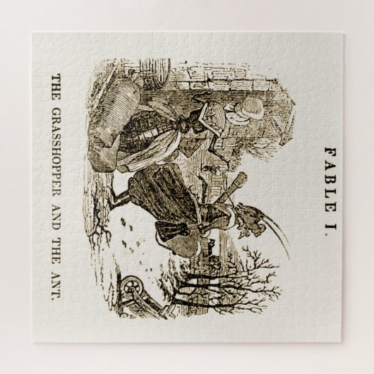 Puzzle Aesop's Fables: der Grasshopper und die Ame (Horizontal)