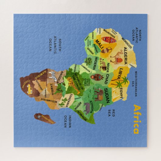 Puzzle Afrika Map (Horizontal)