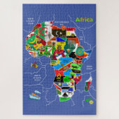 Puzzle Afrika Map Artwork (Vertikal)