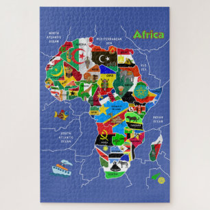 Puzzle Afrika Map Artwork