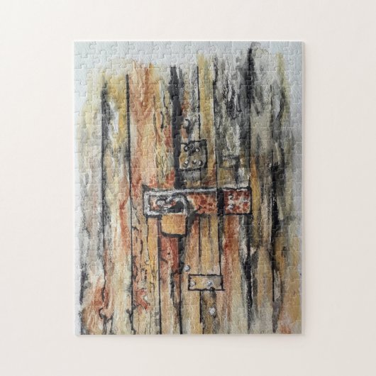 Puzzle alte Tür (Vertikal)