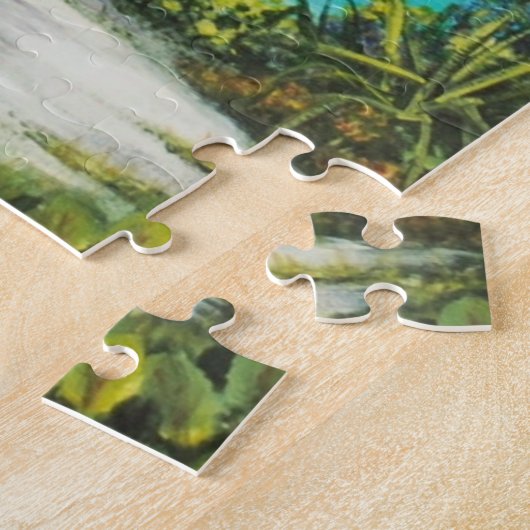 Puzzle am jamaikanischen Strand mit Geschenkboxen, (Seite)