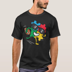 Puzzle American Football Autismus Bewusstsein Klei T-Shirt