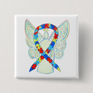 Puzzle Angel Autismus Sensibilisierungskampagne Ku Button