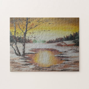Puzzle Ann Hayes Painting Winterszene