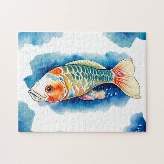 Puzzle - Aquarellreihe: Koi Fish (Horizontal)