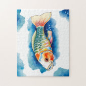 Puzzle - Aquarellreihe: Koi Fish (Vertikal)