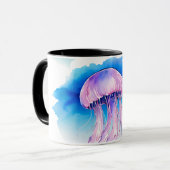Puzzle - Aquarellreihe: Quallen Tasse (Vorderseite Links)