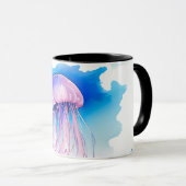 Puzzle - Aquarellreihe: Quallen Tasse (VorderseiteRechts)