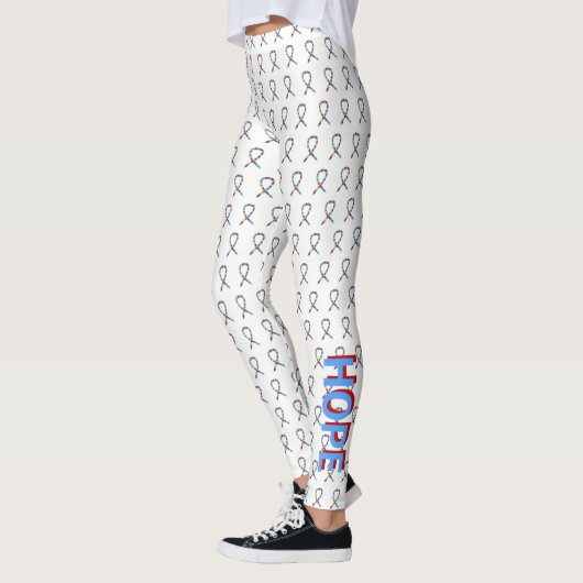 Puzzle ASD Autismus Sensibilisierungsband Custom L Leggings (Links)