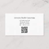 Puzzle auf Gabelzinken QR-Code Gesundheit Beruflic Visitenkarte (Rückseite)