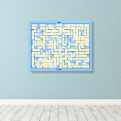 Puzzle aus blau und gelb leinwanddruck (Insitu (Holzboden))