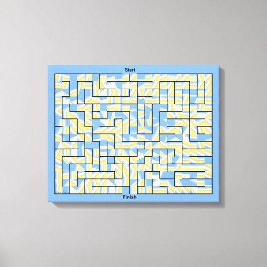 Puzzle aus blau und gelb leinwanddruck (Vorderseite)