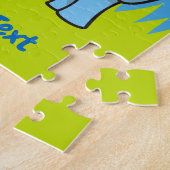 Puzzle aus Blauem Elefant Cartoon (Seite)