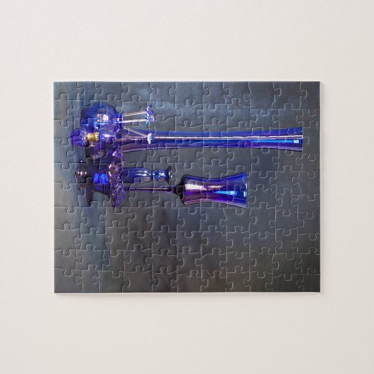 Puzzle aus blauem Glas (Horizontal)