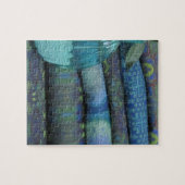 Puzzle aus blaugrünem Stoff (Horizontal)