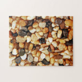 Puzzle aus braunem Kieselstein (Horizontal)