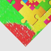 Puzzle aus dekorativem Papierpapier Seidenpapier (Ausschnitt)