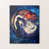 Puzzle aus festem Glas mit einigen Imitaten (Vertikal)