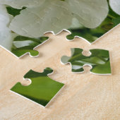 Puzzle aus Foto- der kreativen weißen Blume (Seite)